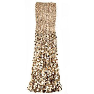 CALYPSO St. Barth Aurora Sequin Paillette Maxi Dress; Strapless Evening Gown